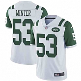 Nike Men & Women & Youth Jets 53 Kevin Minter White NFL Vapor Untouchable Limited Jersey,baseball caps,new era cap wholesale,wholesale hats